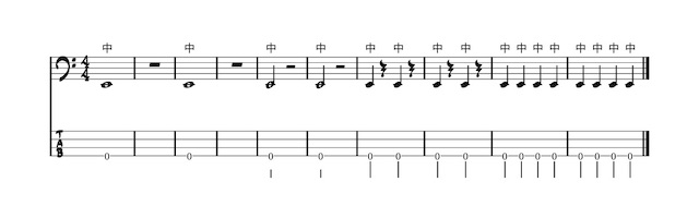 右手の練習中指