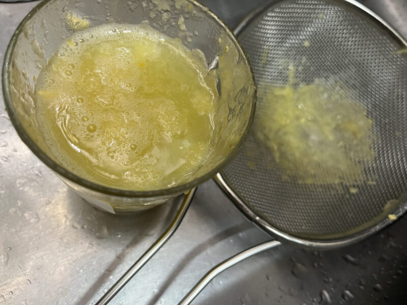 柚子の絞り汁のこし方