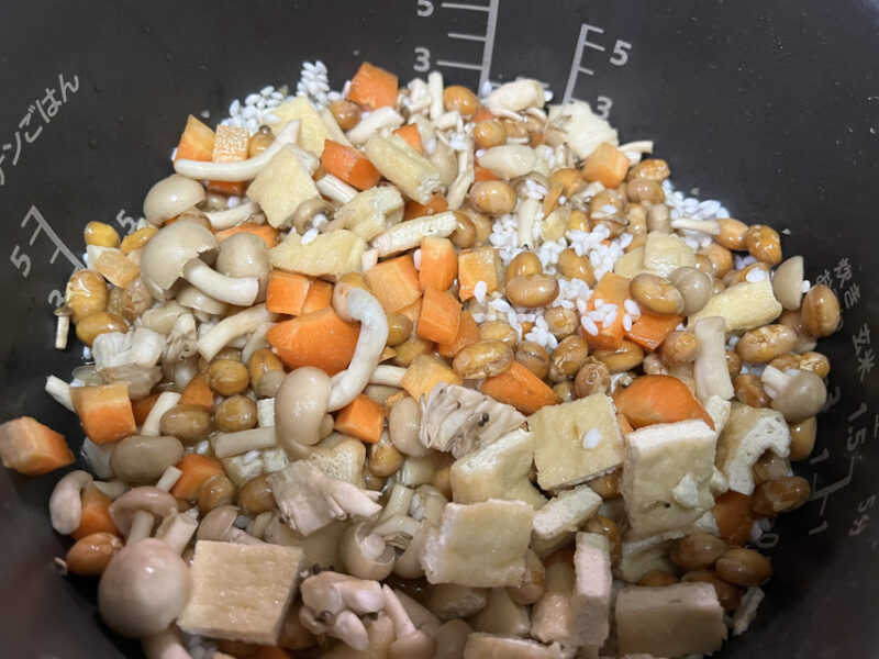 炊き込み準備完了